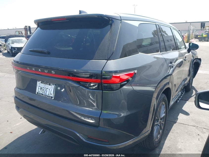 2026 Lexus Tx 350 VIN 5TDAAAA67TS019916 IAAI salvage auction — Front End, Salvage Certificate (California), sold $23,350 on 2026-04-29 (photo 4)