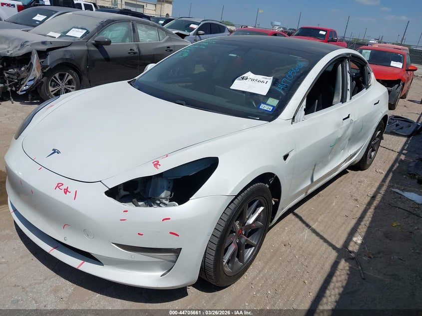 2021 Tesla Model 3 VIN 5YJ3E1EB9MF032578 IAAI salvage auction — LEFT SIDE, Original (Texas), sold $7,000 on 2026-07-30 (photo 2)