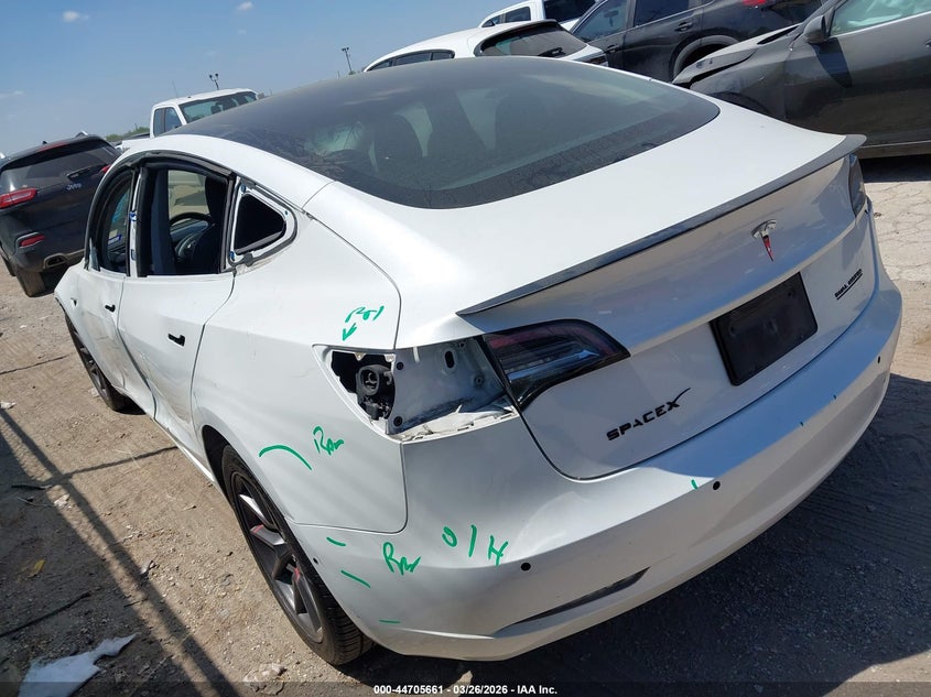 2021 Tesla Model 3 VIN 5YJ3E1EB9MF032578 IAAI salvage auction — LEFT SIDE, Original (Texas), sold $7,000 on 2026-07-30 (photo 3)