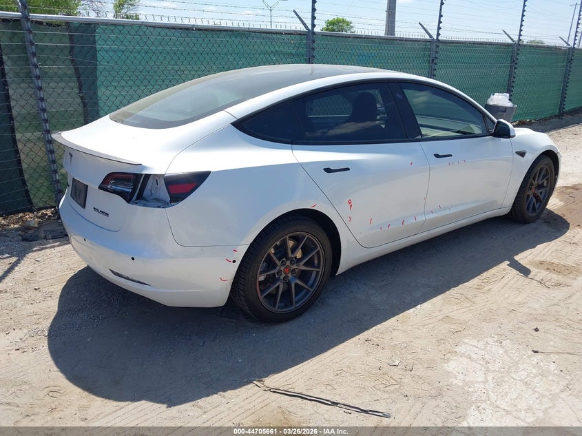 2021 Tesla Model 3 VIN 5YJ3E1EB9MF032578 IAAI salvage auction — LEFT SIDE, Original (Texas), sold $7,000 on 2026-07-30 (photo 4)