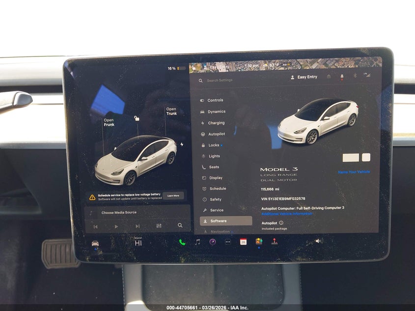 2021 Tesla Model 3 VIN 5YJ3E1EB9MF032578 IAAI salvage auction — LEFT SIDE, Original (Texas), sold $7,000 on 2026-07-30 (photo 7)