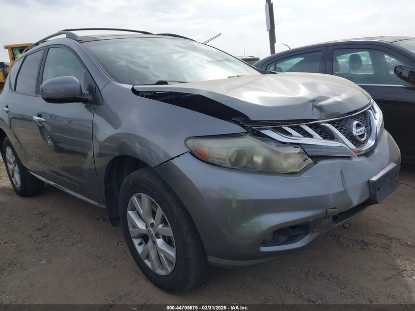 2014 Nissan Murano VIN JN8AZ1MU0EW415129 IAAI salvage auction — LEFT FRONT, Wait Title, sold $1,000 on 2026-07-07 (photo 1)