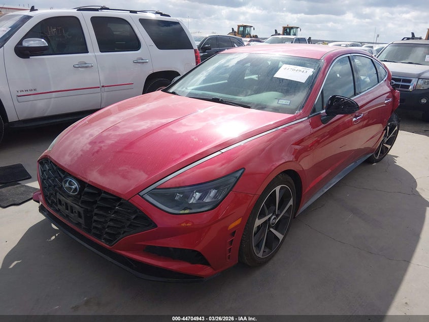 2021 Hyundai Sonata VIN 5NPEJ4J27MH107579 IAAI salvage auction — REAR END, Wait Title, sold $3,150 on 2026-07-28 (photo 2)
