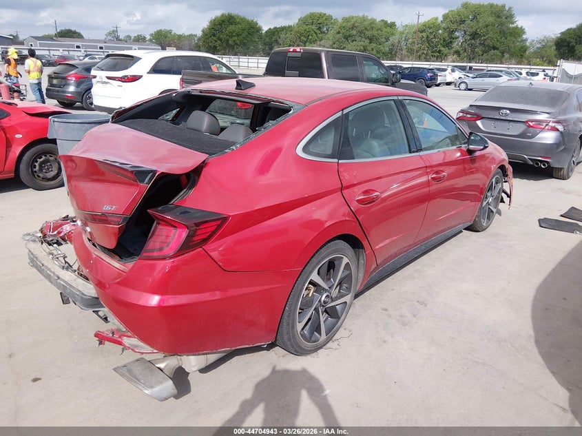 2021 Hyundai Sonata VIN 5NPEJ4J27MH107579 IAAI salvage auction — REAR END, Wait Title, sold $3,150 on 2026-07-28 (photo 4)