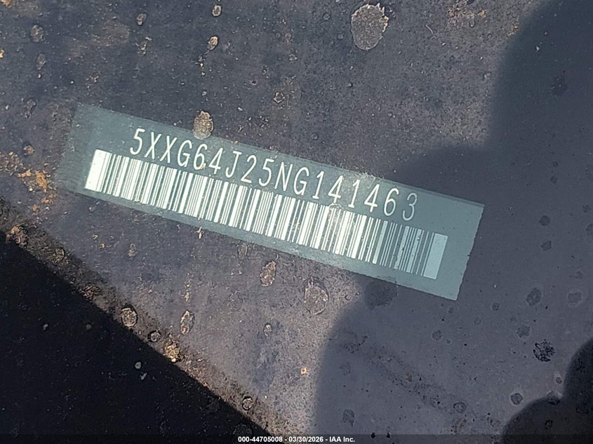 2022 Kia K5 VIN 5XXG64J25NG141463 IAAI salvage auction — ALL OVER, Wait Title, sold $600 on 2026-07-28 (photo 9)