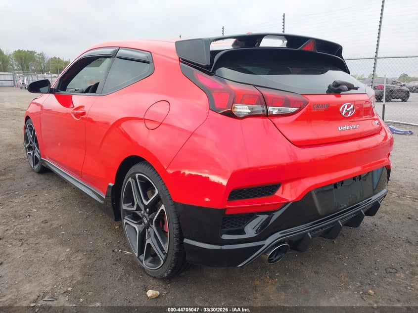 2021 Hyundai Veloster VIN KMHT36AHXMU009682 IAAI salvage auction — INTERIOR BURN, Parts Only (Arkansas), sold $950 on 2026-07-22 (photo 3)