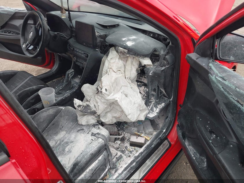 2021 Hyundai Veloster VIN KMHT36AHXMU009682 IAAI salvage auction — INTERIOR BURN, Parts Only (Arkansas), sold $950 on 2026-07-22 (photo 6)