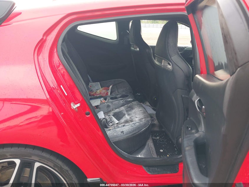 2021 Hyundai Veloster VIN KMHT36AHXMU009682 IAAI salvage auction — INTERIOR BURN, Parts Only (Arkansas), sold $950 on 2026-07-22 (photo 8)