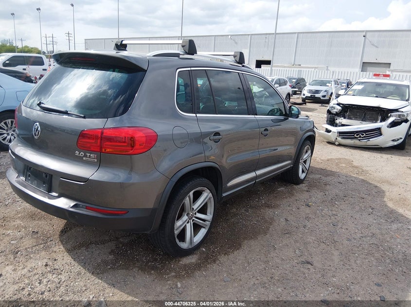 2014 Volkswagen Tiguan VIN WVGBV3AX1EW010480 IAAI salvage auction — FRONT END, Original (Texas), sold $825 on 2026-07-09 (photo 4)