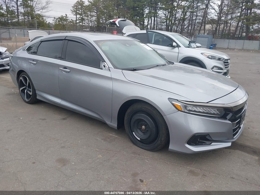 2021 Honda Accord VIN 1HGCV2F33MA016609 IAAI salvage auction — RIGHT SIDE, Salvage Title, sold $9,500 on 2026-07-28 (photo 1)