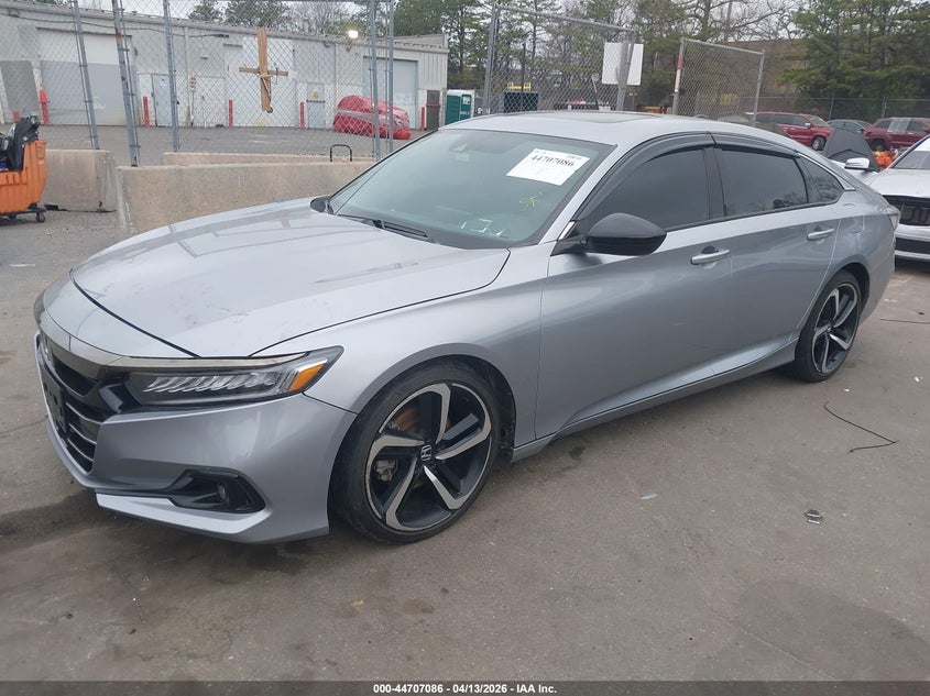 2021 Honda Accord VIN 1HGCV2F33MA016609 IAAI salvage auction — RIGHT SIDE, Salvage Title, sold $9,500 on 2026-07-28 (photo 2)