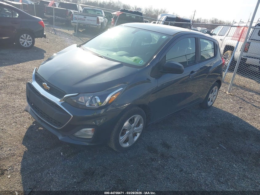 2019 Chevrolet Spark VIN KL8CA6SA7KC734955 IAAI salvage auction — RIGHT FRONT, Salvage - Greater Than 75% (Maryland), sold $775 on 2026-07-30 (photo 2)