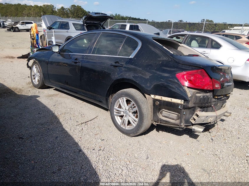 2013 Infiniti G VIN JN1CV6AR1DM764293 IAAI salvage auction — FRONT & REAR, Salvage (Georgia), sold $325 on 2026-07-17 (photo 3)