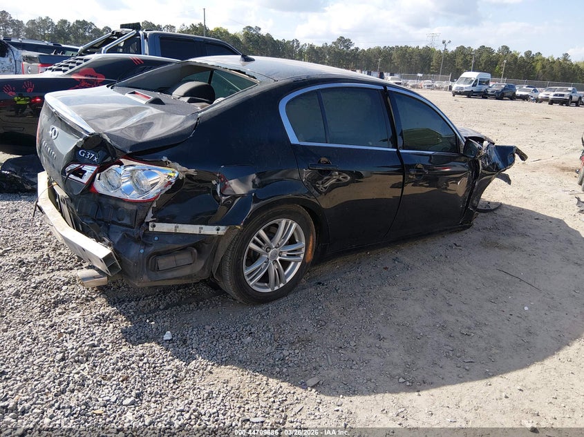 2013 Infiniti G VIN JN1CV6AR1DM764293 IAAI salvage auction — FRONT & REAR, Salvage (Georgia), sold $325 on 2026-07-17 (photo 4)