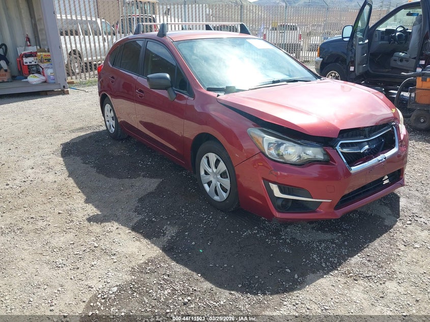 2016 Subaru Impreza VIN JF1GPAA60G8273167 IAAI salvage auction — FRONT END, Wait Title, sold $1,675 on 2026-07-31 (photo 1)