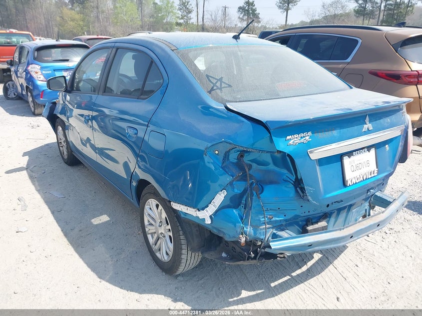 2021 Mitsubishi Mirage VIN ML32FUFJ1MHF01989 IAAI salvage auction — REAR END, Wait Title, sold $1,050 on 2026-07-21 (photo 3)