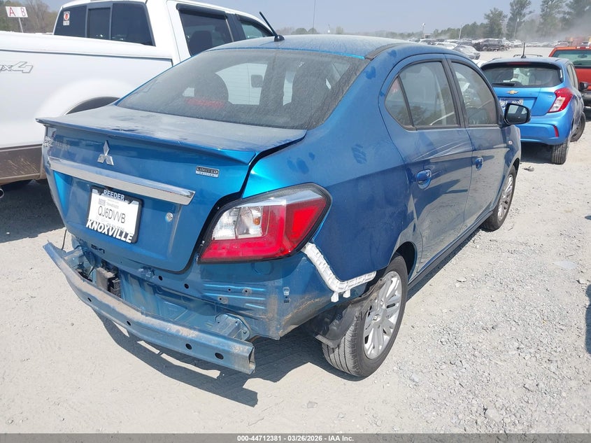 2021 Mitsubishi Mirage VIN ML32FUFJ1MHF01989 IAAI salvage auction — REAR END, Wait Title, sold $1,050 on 2026-07-21 (photo 4)