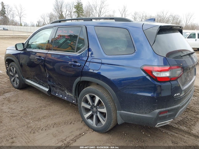 2025 Honda Pilot VIN 5FNYG1H77SB053692 IAAI salvage auction — LEFT SIDE, Wait Title, sold $24,200 on 2026-09-01 (photo 3)