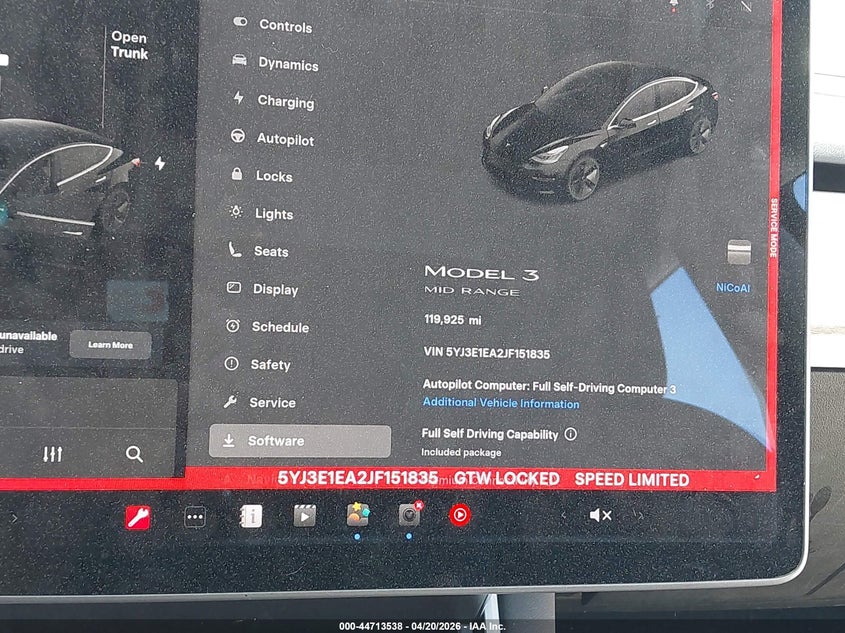 2018 Tesla Model 3 VIN 5YJ3E1EA2JF151835 IAAI salvage auction — REAR END, Salvage (Georgia), sold $25 on 2026-07-23 (photo 7)