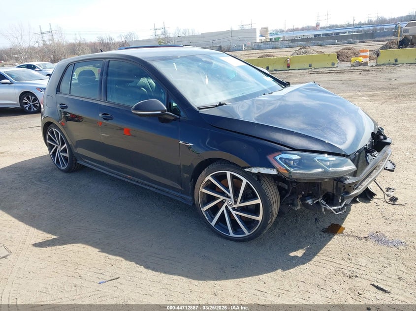 2019 Volkswagen Golf r VIN WVWWA7AU5KW198124 IAAI salvage auction — FRONT END, Mv-907A (New York), sold $2,200 on 2026-08-04 (photo 1)
