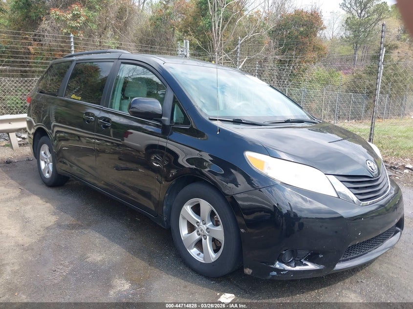 2013 Toyota Sienna VIN 5TDKK3DC9DS287186 IAAI salvage auction — LEFT FRONT, Salvage (North Carolina), sold $1,550 on 2026-07-23 (photo 1)