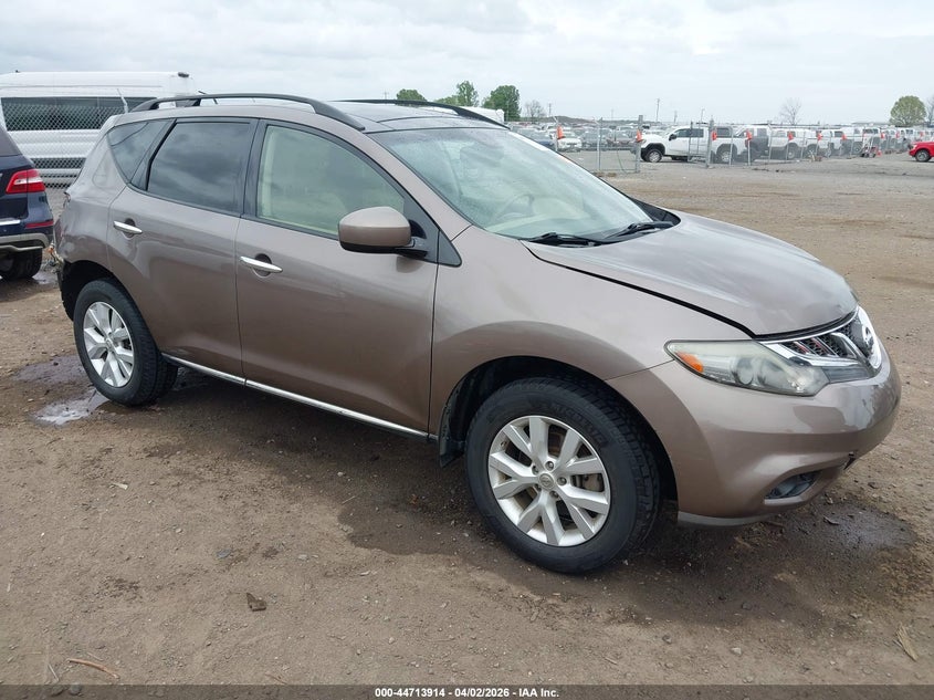 2014 Nissan Murano VIN JN8AZ1MW0EW511778 IAAI salvage auction — LEFT SIDE, Clear (Arkansas), sold $1,050 on 2026-07-08 (photo 1)