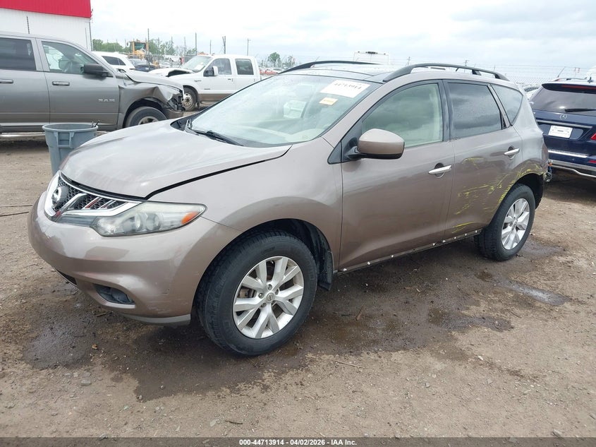 2014 Nissan Murano VIN JN8AZ1MW0EW511778 IAAI salvage auction — LEFT SIDE, Clear (Arkansas), sold $1,050 on 2026-07-08 (photo 2)