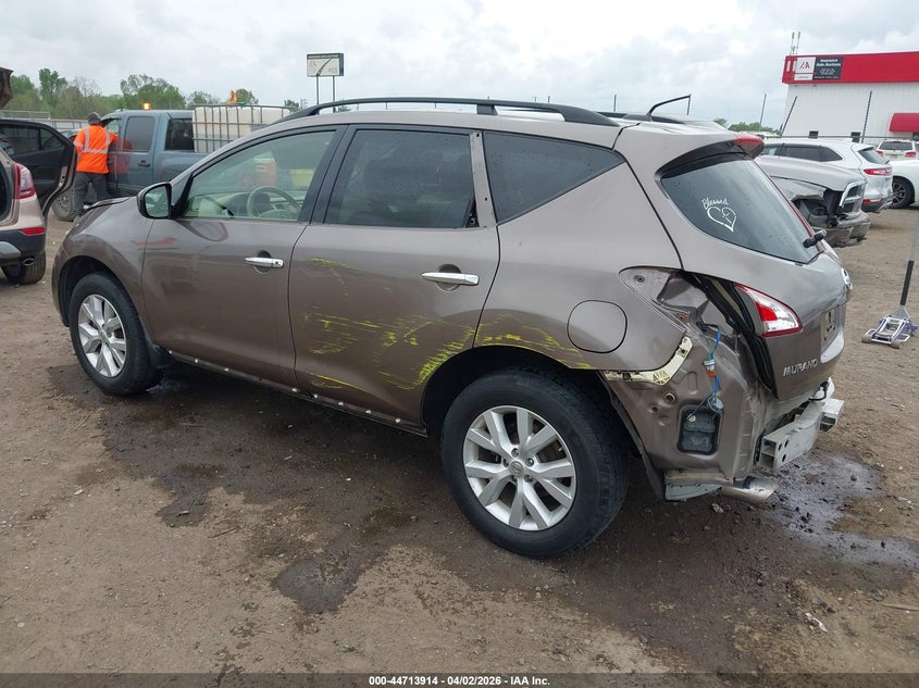2014 Nissan Murano VIN JN8AZ1MW0EW511778 IAAI salvage auction — LEFT SIDE, Clear (Arkansas), sold $1,050 on 2026-07-08 (photo 3)