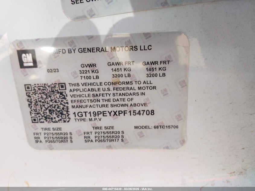 2022 Gmc VIN 1GT49VEY5NF283549 IAAI salvage auction — UNKNOWN, Original (Texas), sold $39,950 on 2026-08-05 (photo 8)