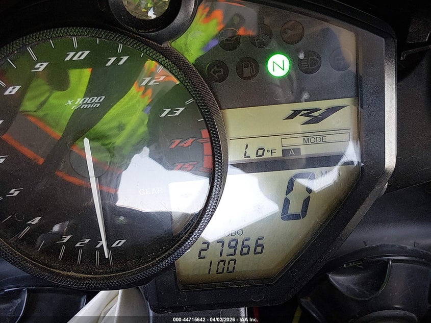2011 Yamaha Yzf VIN JYARN23E0BA011102 IAAI salvage auction — THEFT, Salvage (California), sold $125 on 2026-07-29 (photo 7)