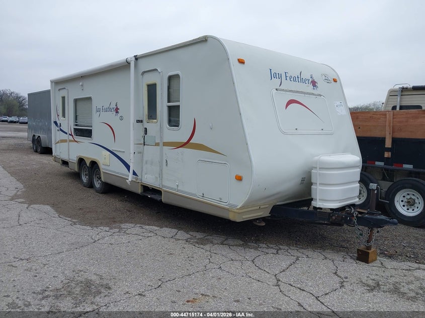 2004 Jayco Jay feather VIN 1UJBJ02M441JZ0164 IAAI salvage auction — SIDE, Salvage (Kansas), sold $1,350 on 2026-09-02 (photo 1)