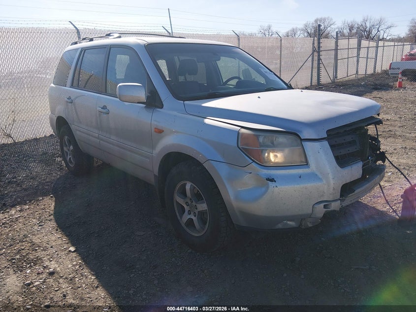 2007 Honda Pilot VIN 2HKYF18607H538548 IAAI salvage auction — LEFT FRONT, Clear (Montana), sold $200 on 2026-07-22 (photo 1)