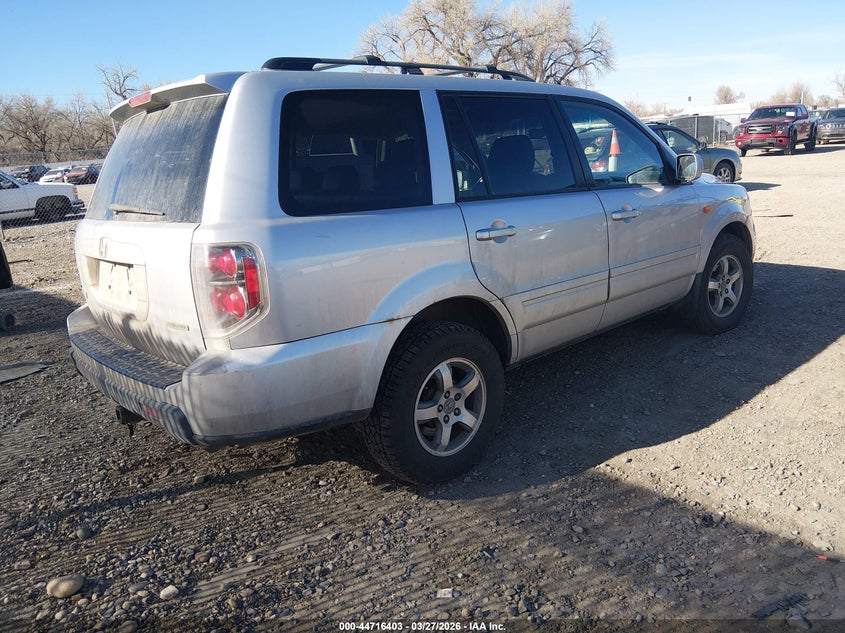 2007 Honda Pilot VIN 2HKYF18607H538548 IAAI salvage auction — LEFT FRONT, Clear (Montana), sold $200 on 2026-07-22 (photo 4)