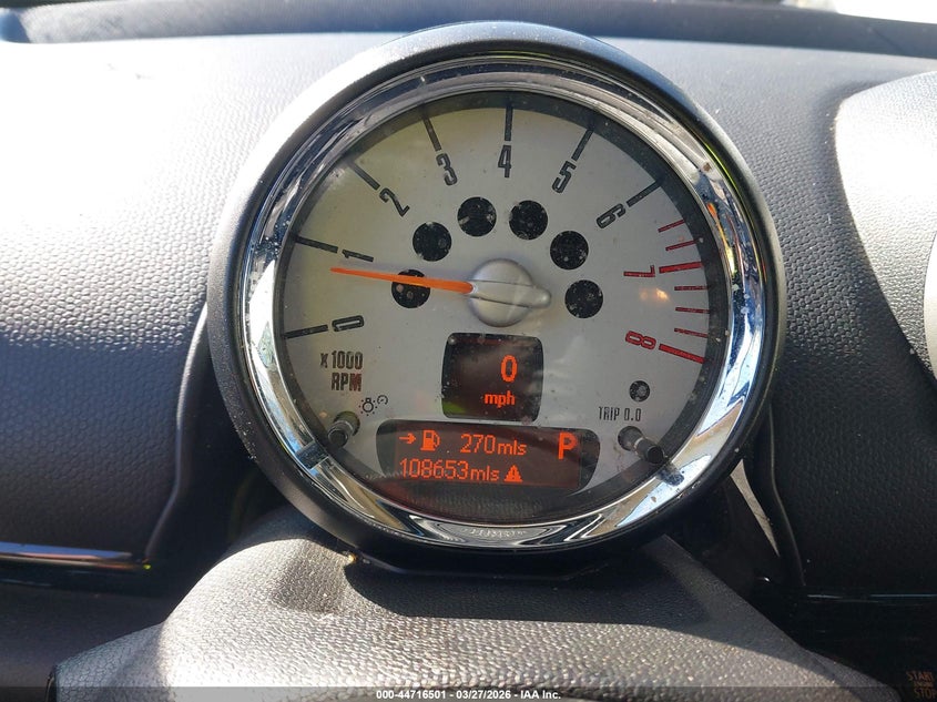 2012 Mini VIN WMWZC3C51CWL86983 IAAI salvage auction — REAR END, Wait Title, sold $700 on 2026-08-09 (photo 7)