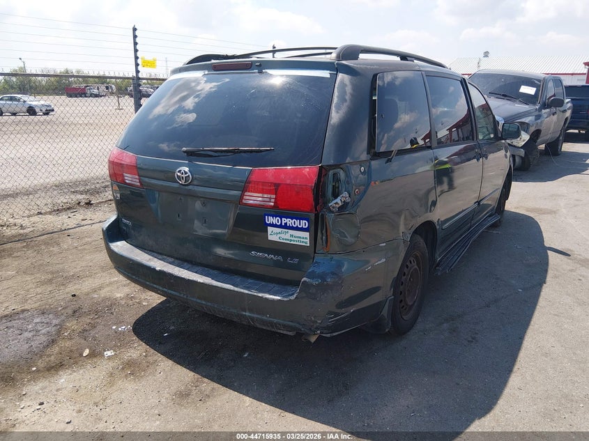 2005 Toyota Sienna VIN 5TDZA23C95S287221 IAAI salvage auction — SIDE, Clear (Texas), sold $650 on 2026-07-29 (photo 4)
