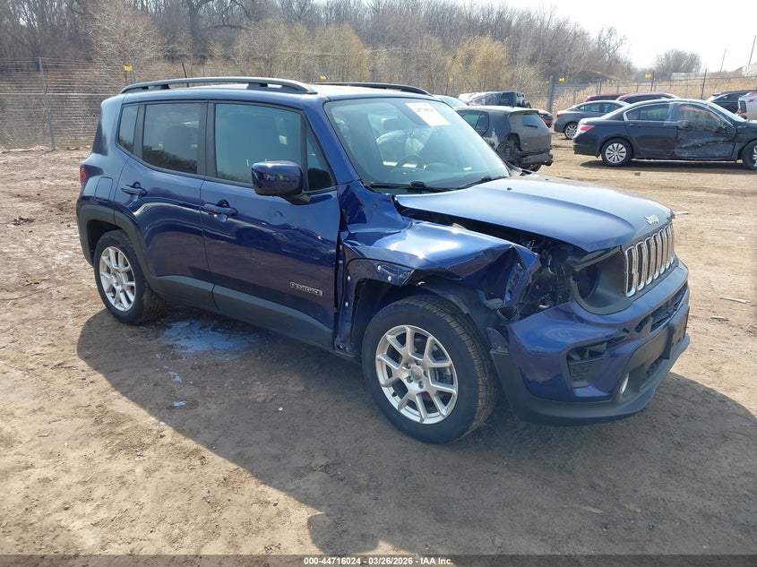 2019 Jeep Renegade VIN ZACNJABBXKPK83847 IAAI salvage auction — RIGHT FRONT, Salvage (Illinois), sold $1,900 on 2026-07-15 (photo 1)