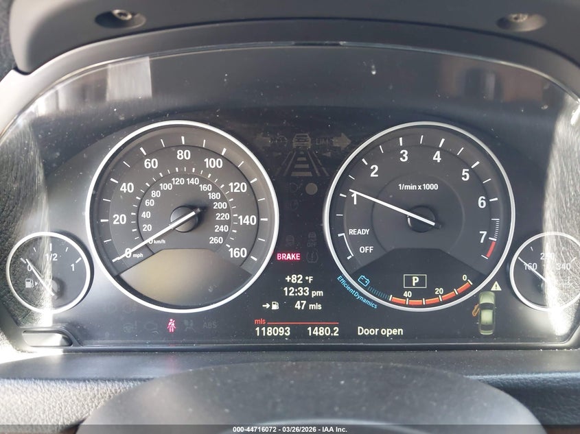 2012 BMW 3er VIN WBA3A5C56CF347510 IAAI salvage auction — REAR END, Wait Title, sold $3,150 on 2026-08-21 (photo 7)