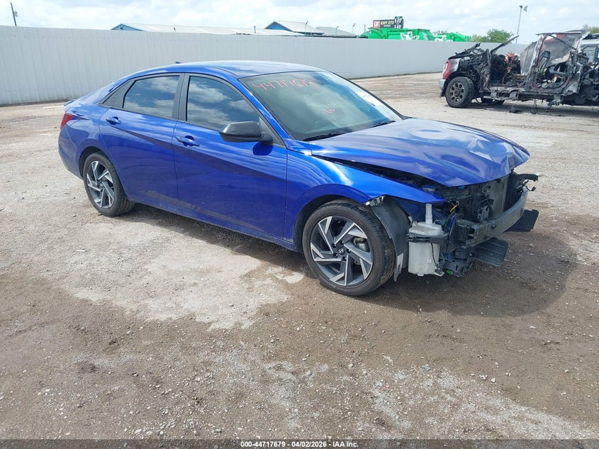 2025 Hyundai Elantra VIN KMHLM4DG8SU882333 IAAI salvage auction — FRONT END, Wait Title, sold $6,500 on 2026-07-15 (photo 1)