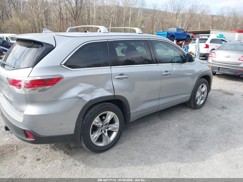 2014 Toyota Highlander VIN 5TDDKRFH3ES040526 IAAI salvage auction — RIGHT REAR, Salvage (Virginia), sold $9,200 on 2026-07-07 (photo 4)