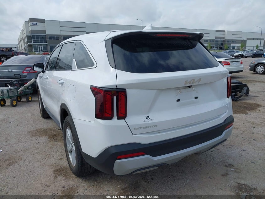 2025 Kia Sorento VIN 5XYRG4JC2SG364114 IAAI salvage auction — FRONT END, Original (Texas), sold $11,000 on 2026-07-14 (photo 3)