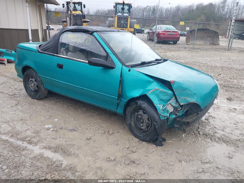 1993 Geo Metro VIN JG1MR3367PK211552 IAAI salvage auction — FRONT END, Salvage (Kentucky), sold $25 on 2026-07-28 (photo 1)