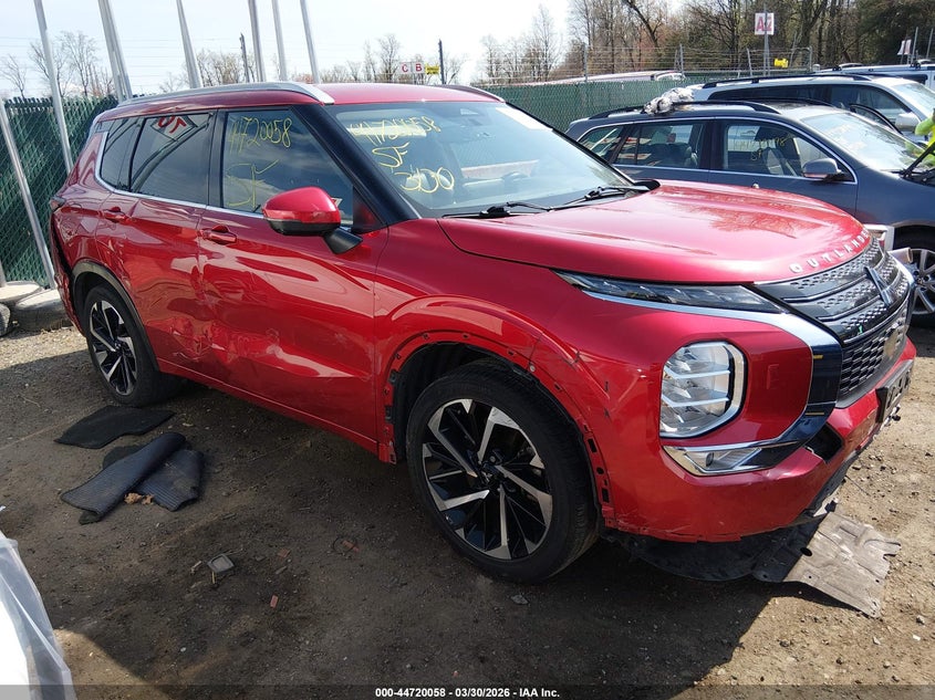 2022 Mitsubishi Outlander VIN JA4J4VA89NZ090742 IAAI salvage auction — LEFT SIDE, Salvage - Greater Than 75% (Maryland), sold $6,200 on 2026-07-30 (photo 1)