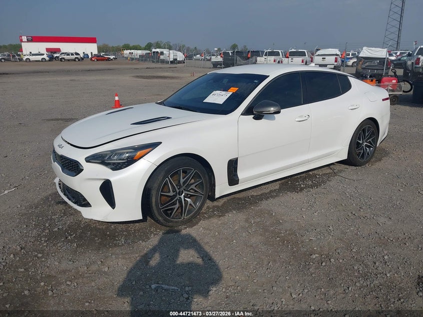 2022 Kia Stinger VIN KNAE35LDXN6103419 IAAI salvage auction — FRONT END, Wait Title, sold $5,700 on 2026-07-22 (photo 2)
