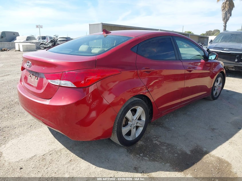 2012 Hyundai Elantra VIN KMHDH4AE3CU409968 IAAI salvage auction — REAR END, Wait Title, sold $950 on 2026-07-17 (photo 4)
