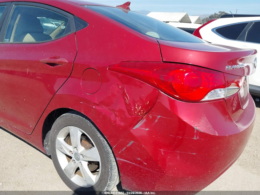 2012 Hyundai Elantra VIN KMHDH4AE3CU409968 IAAI salvage auction — REAR END, Wait Title, sold $950 on 2026-07-17 (photo 6)