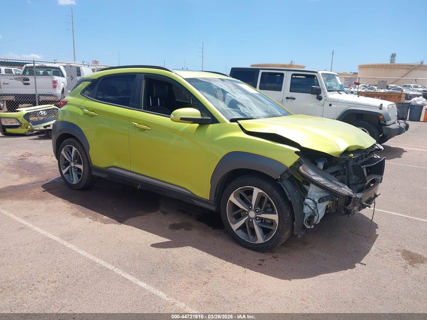 2019 Hyundai Kona VIN KM8K5CA51KU390667 IAAI salvage auction — FRONT END, Wait Title, sold $25 on 2026-07-10 (photo 1)