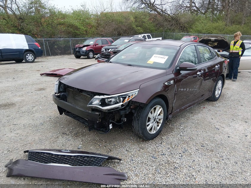 2016 Kia Optima VIN 5XXGT4L3XGG024091 IAAI salvage auction — FRONT END, Wait Title, sold $425 on 2026-07-21 (photo 2)