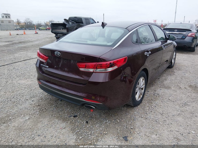 2016 Kia Optima VIN 5XXGT4L3XGG024091 IAAI salvage auction — FRONT END, Wait Title, sold $425 on 2026-07-21 (photo 4)