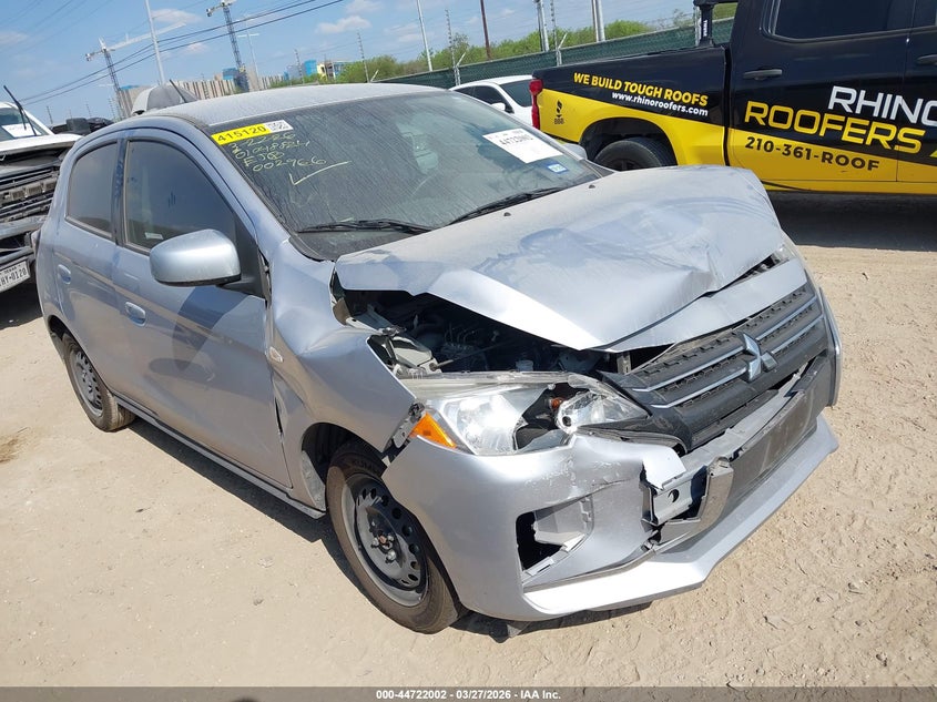 2024 Mitsubishi Mirage VIN ML32AUHJ3RH002966 IAAI salvage auction — FRONT END, Original (Texas), sold $2,400 on 2026-07-06 (photo 1)