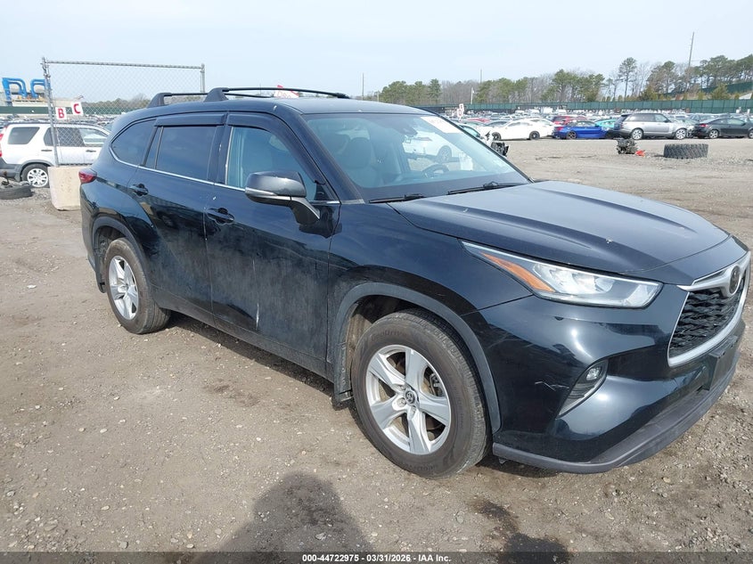 2020 Toyota Highlander VIN 5TDBZRBH7LS045265 IAAI salvage auction — LEFT SIDE, Mv-907A (New York), sold $10,200 on 2026-07-28 (photo 1)